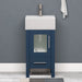 18 Inch Modern Wood and Porcelain Vanity with Brushed Nickel Plumbing