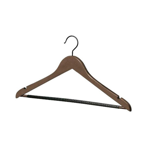 9-7/64 in. H X 1 in. W X 17-2/5 in. L Walnut Brown Suit Hanger 5 pk,  5PK