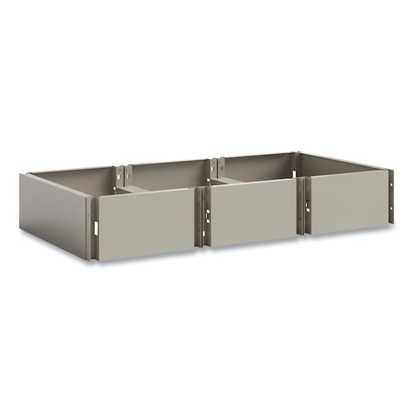 Triple Continuous Metal Locker Base Addition,  35w x 16d x 5.75h,  Tan