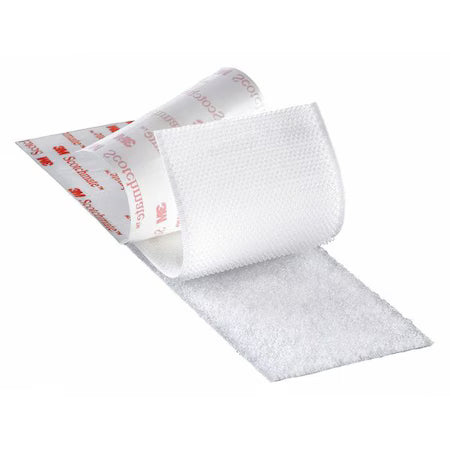 Reclosable Fastener, Rubber Adhesive, 150 ft, 1 in W, White