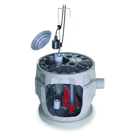 24" x 24" 1/2 HP 41.0 gal. Simplex Sewage System 115V