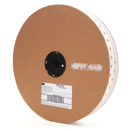 Reclosable Fastener, Rubber Adhesive, 150 ft, 2 in W, White, 2 PK