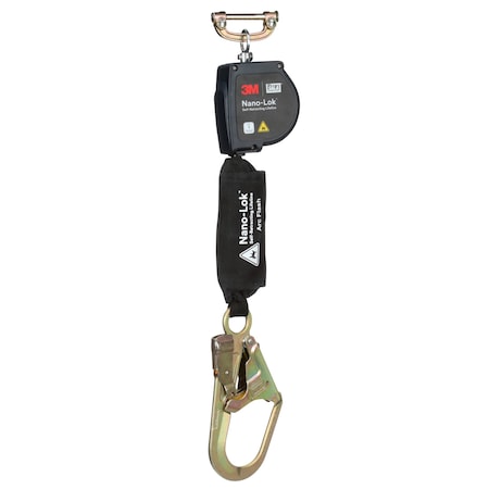 Nano-Lok Self-Retracting Lifeline, 8 ft. Length, Quick-Connect, Steel, 1 Leg(s)