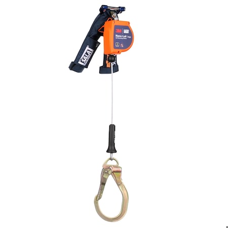 Nano-Lok Edge Self-Retracting Lifeline, 8 ft. Length, Quick-Connect, Steel, 1 Leg(s)