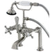 Deck-Mount Clawfoot Tub Faucet, Brushed Nickel, Deck Mount