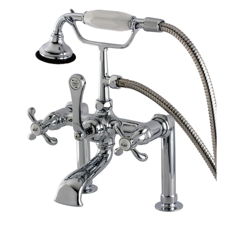 Deck-Mount Clawfoot Tub Faucet, Polished Chrome, Deck Mount