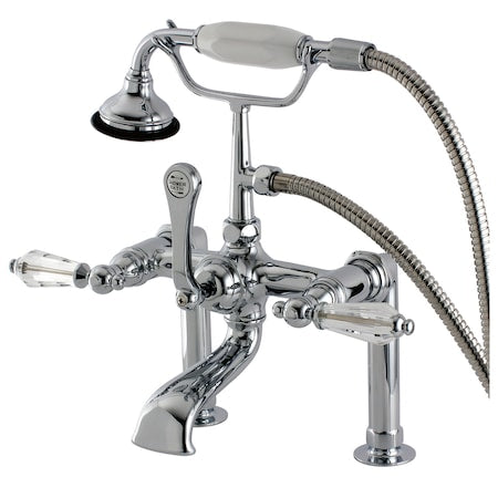 Deck-Mount Clawfoot Tub Faucet, Polished Chrome, Deck Mount