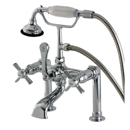 Deck-Mount Clawfoot Tub Faucet, Polished Chrome, Deck Mount