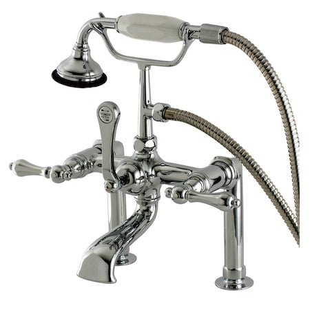 Deck-Mount Clawfoot Tub Faucet, Polished Chrome, Deck Mount