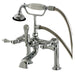 Deck-Mount Clawfoot Tub Faucet, Polished Chrome, Deck Mount