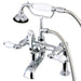 Deck-Mount Clawfoot Tub Faucet, Polished Chrome, Deck Mount