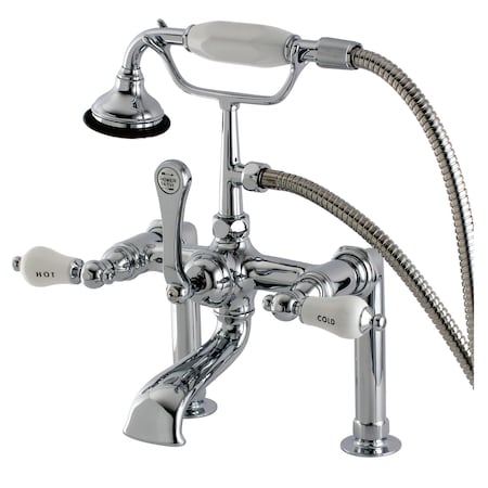 Deck-Mount Clawfoot Tub Faucet, Polished Chrome, Deck Mount
