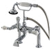 Deck-Mount Clawfoot Tub Faucet, Polished Chrome, Deck Mount