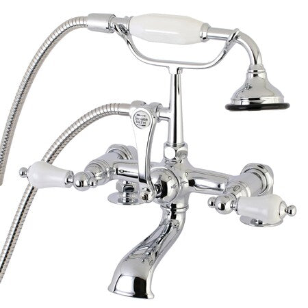 Deck-Mount Clawfoot Tub Faucet, Polished Chrome, Deck Mount