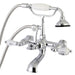 Deck-Mount Clawfoot Tub Faucet, Polished Chrome, Deck Mount