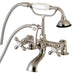 Deck-Mount Clawfoot Tub Faucet, Brushed Nickel, Deck Mount