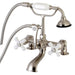 Deck-Mount Clawfoot Tub Faucet, Brushed Nickel, Deck Mount