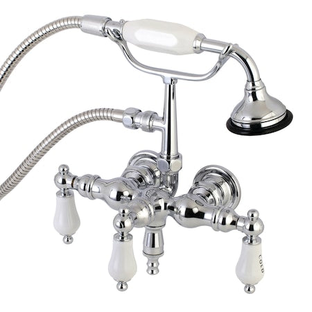Wall-Mount Clawfoot Tub Faucet, Polished Chrome, Tub Wall Mount