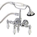 Wall-Mount Clawfoot Tub Faucet, Polished Chrome, Tub Wall Mount