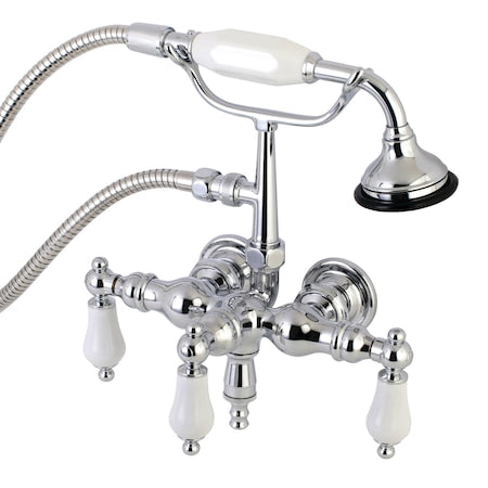 Wall-Mount Clawfoot Tub Faucet, Polished Chrome, Tub Wall Mount