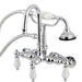 Wall-Mount Clawfoot Tub Faucet, Polished Chrome, Tub Wall Mount