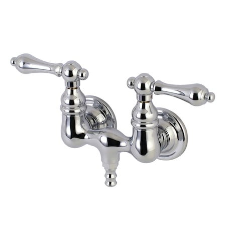 Wall-Mount Clawfoot Tub Faucet, Polished Chrome, Tub Wall Mount