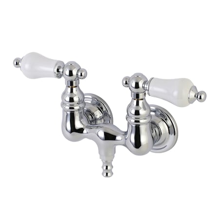 Wall-Mount Clawfoot Tub Faucet, Polished Chrome, Tub Wall Mount