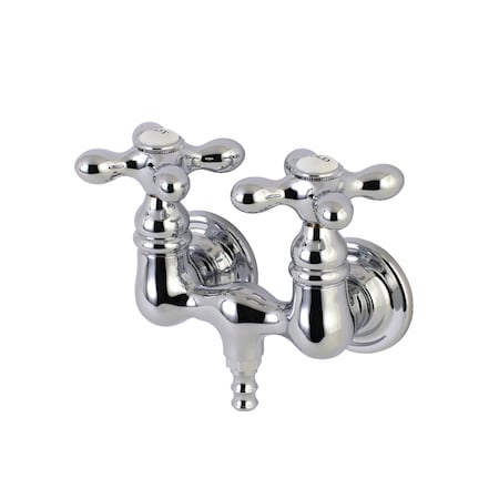 Wall-Mount Clawfoot Tub Faucet, Polished Chrome, Tub Wall Mount