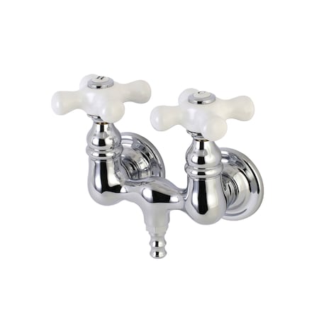 Wall-Mount Clawfoot Tub Faucet, Polished Chrome, Tub Wall Mount