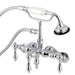 Wall-Mount Clawfoot Tub Faucet, Polished Chrome, Tub Wall Mount