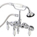 Wall-Mount Clawfoot Tub Faucet, Polished Chrome, Tub Wall Mount