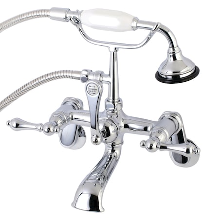 Wall-Mount Clawfoot Tub Faucet, Polished Chrome, Tub Wall Mount