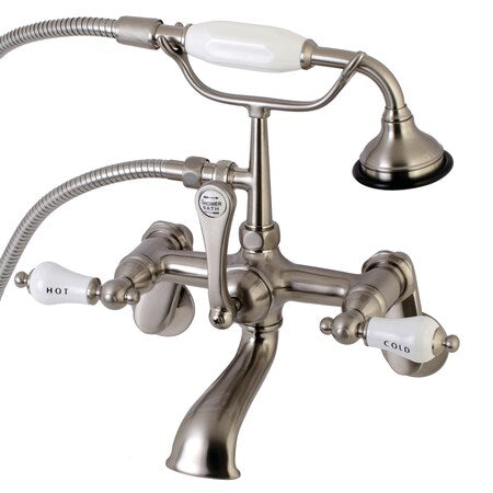 Wall-Mount Clawfoot Tub Faucet, Brushed Nickel, Tub Wall Mount