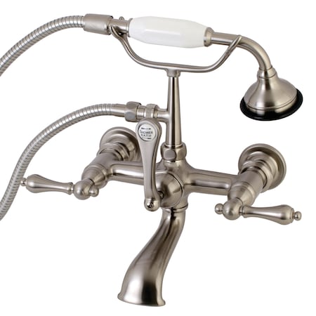Wall-Mount Clawfoot Tub Faucet, Brushed Nickel, Tub Wall Mount