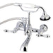 Wall-Mount Clawfoot Tub Faucet, Polished Chrome, Tub Wall Mount