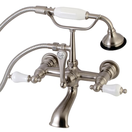 Wall-Mount Clawfoot Tub Faucet, Brushed Nickel, Tub Wall Mount
