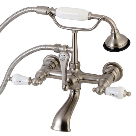 Wall-Mount Clawfoot Tub Faucet, Brushed Nickel, Tub Wall Mount