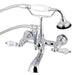 Wall-Mount Clawfoot Tub Faucet, Polished Chrome, Tub Wall Mount