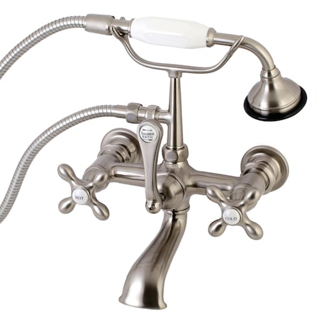 Wall-Mount Clawfoot Tub Faucet, Brushed Nickel, Tub Wall Mount