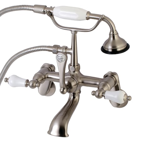 Wall-Mount Clawfoot Tub Faucet, Brushed Nickel, Tub Wall Mount
