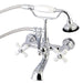 Wall-Mount Clawfoot Tub Faucet, Polished Chrome, Tub Wall Mount