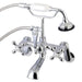 Wall-Mount Clawfoot Tub Faucet, Polished Chrome, Tub Wall Mount