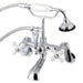 Wall-Mount Clawfoot Tub Faucet, Polished Chrome, Tub Wall Mount