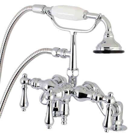 Deck-Mount Clawfoot Tub Faucet, Polished Chrome, Deck Mount