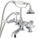 Deck-Mount Clawfoot Tub Faucet, Polished Chrome, Deck Mount