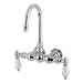 Wall-Mount Clawfoot Tub Faucet, Polished Chrome, Tub Wall Mount