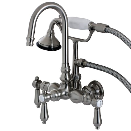Wall-Mount Clawfoot Tub Faucet, Brushed Nickel, Tub Wall Mount