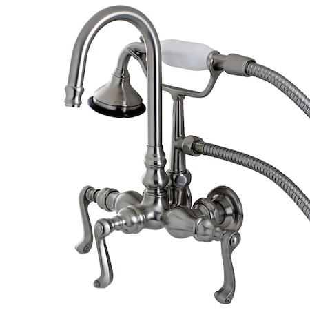 Wall-Mount Clawfoot Tub Faucet, Brushed Nickel, Tub Wall Mount