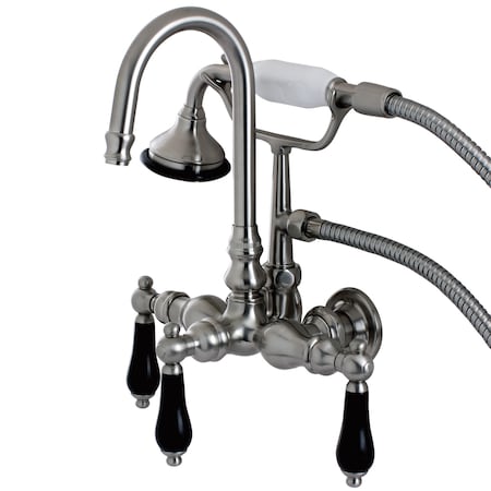 Wall-Mount Clawfoot Tub Faucet, Brushed Nickel, Tub Wall Mount
