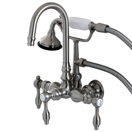 Wall-Mount Clawfoot Tub Faucet, Brushed Nickel, Tub Wall Mount